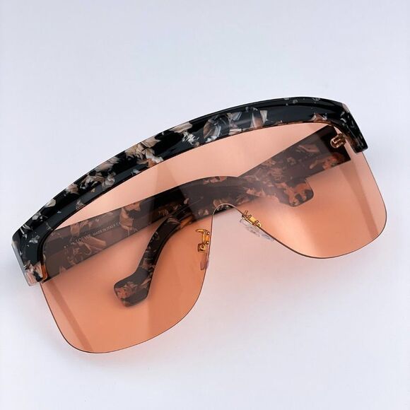 NEW Loewe LW40034U 55S Shiny Colour Havana Bordeaux Mask Shield Women Sunglasses
